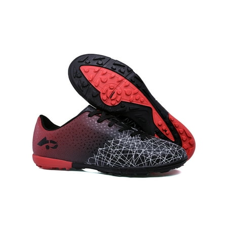 

Daeful Women Men Football Shoes Firm Ground / Turf Sneakers Training Soccer Cleats Outdoor Comfort Fashion Lace Up Athletic Shoe TF Cleats Black 13C