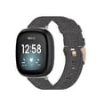 thumbnail image 1 of (Gris Foncé) pour Fitbit Versa 4 / Sense 2 Bracelet Montre Universel en Toile Tissée Nylon ASBK, 1 of 5