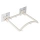 thumbnail image 2 of Soporte para cepillos de dientes y ganchos, sin clavos, resistente estante de baño de pared de color blanco, 2 of 7