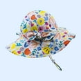 thumbnail image 2 of Otqutp Toddler Comfort Hat 2 to 6 Years Kids Baby Girls Boys Toddler Floral Prints Outdoor Adjustable Bucket Sun Beach Hat, 2 of 7
