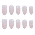 thumbnail image 3 of 24Pcs Women Bright Manicure Wearable Solid Color Fake Nails Press-on Nails Detachable Long Round False Nails TZ-297, 3 of 8