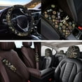 thumbnail image 4 of Yuyamidu Boho Car Seat Cover Full Set with Steering Wheel Cover Seat Belt Cover Dragonfly Center Console Cover Headrest Covers Keychain Coaster Universal Fit, 14 Piece, 4 of 7