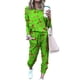 thumbnail image 3 of Conjuntos de pijamas navideños para mujer, Tops de manga larga con estampado navideño, pantalones largos con cordón, conjunto de 2 piezas, chándales, 3 of 4