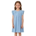 thumbnail image 2 of EnJoCho Toddler Baby Girl Dress Summer Cotton Linen Ruffl𝖾 Halte𝗋 Sleeveless Kids Casual Beach Par𝗍y Dresses 2-7 Years Toddler Summer Sleeveless 𝖲undress, 2 of 6