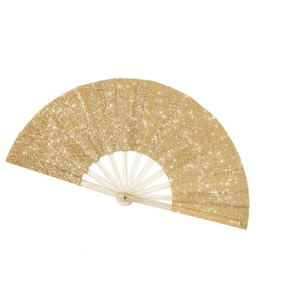 Plastic Hand Fan Glittering Design Foldable Handheld Fan For Stage Performances
