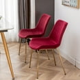 thumbnail image 5 of DeeHome Aufurr Modern Velvet Dining Chair, Set of 2, Red, 5 of 9