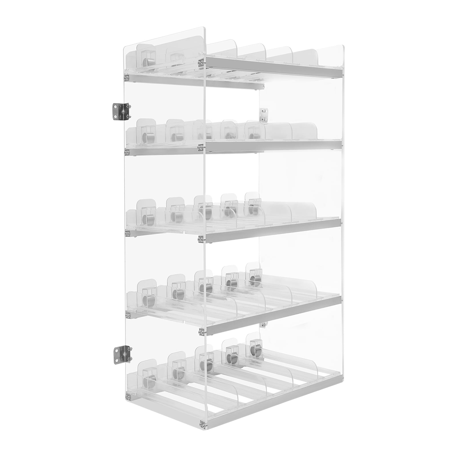 ChicHomey Clear 250-Capacity Cigarette Display Stand,Acrylic/Aluminum,Tobacco Displays with Auto-Pusher,for Convenience Stores, Gas Stations, Smoke Shops