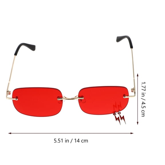 LEORX 1Pcs Rimless Party Eyeglasses Gold Shading Eyewear for Holiday Gatherings