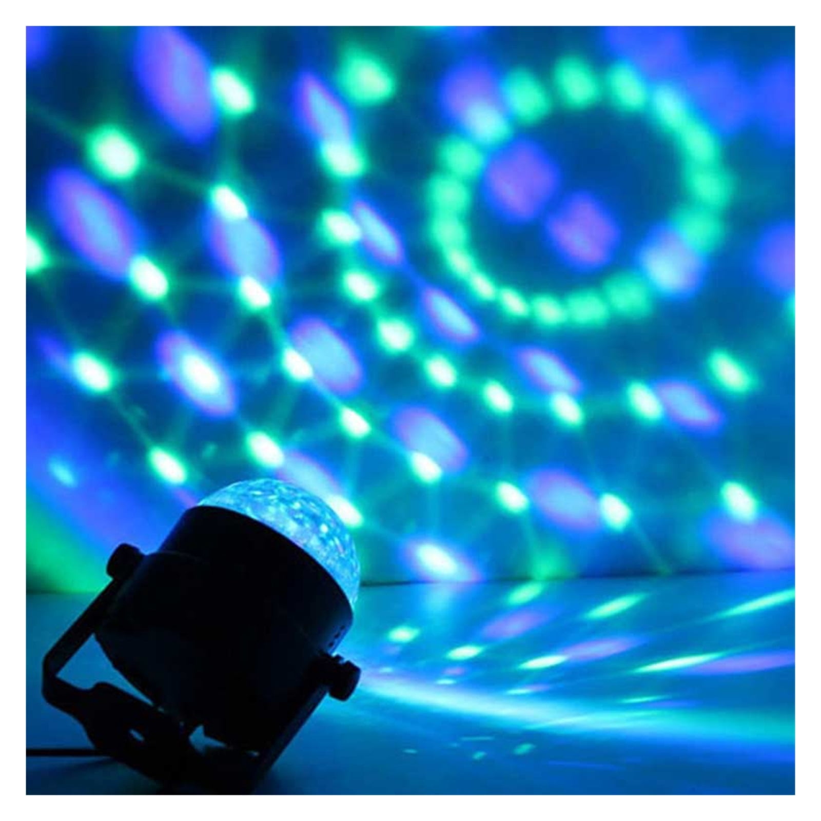 Disco Ball DJ Party Lights Sound Activated Rotating RGB LED Stage Lights Strobe Beam Party Club Bar Xmas Birthday Wedding Show ,Easy to Install