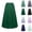 Army Green, variant on PADFRYBK Casual Skirts For Women Solid Color Long Skirt Elastic Waist Flared Ankle Skirt Comfortable Skirt