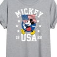 thumbnail image 3 of Disney - Mickey Waving Flag USA - Women's Oversized T-Shirt, 3 of 5