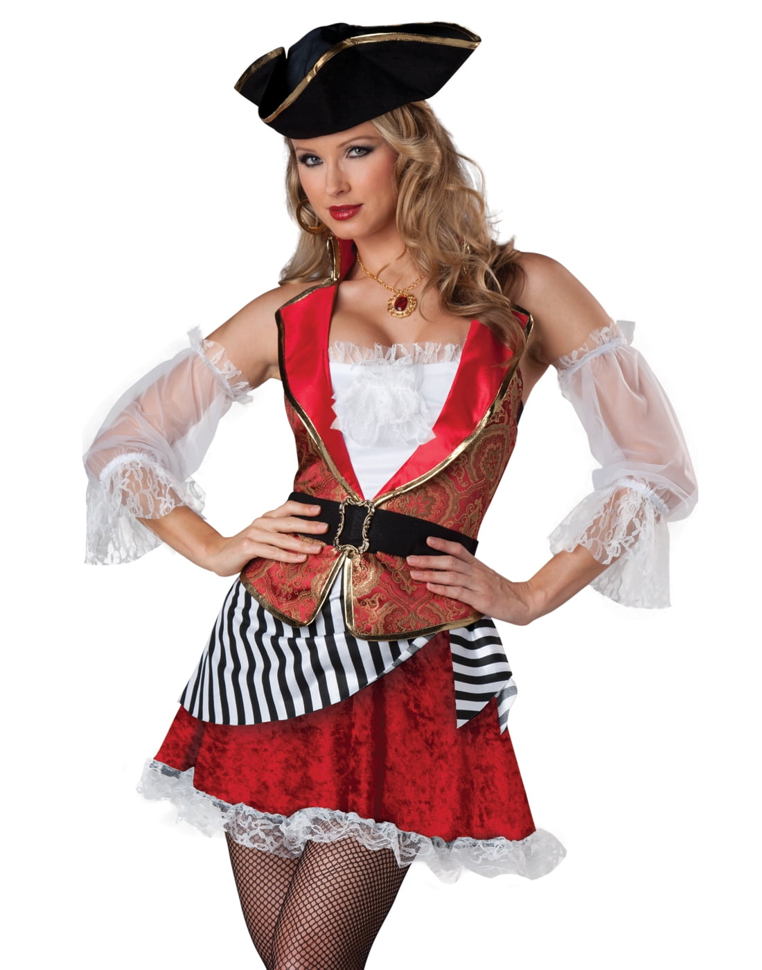 Pretty Pirate Sexy Pirates Of The Caribbean Adult Womens Halloween Costume Xl