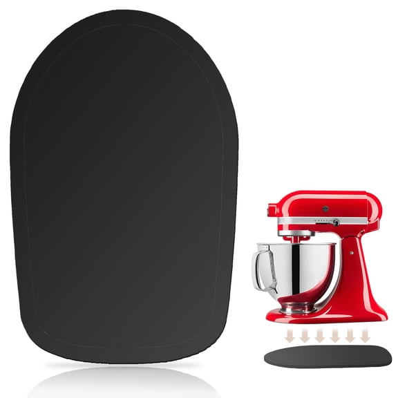 Mixer Slider Compatible with Kitchen aid Bowl Lift 4 .5-5 Qt Stand Mixer Pine Wood - Kitchen Countertop Storage Mover Sliding Caddy for Kitchen Aid 4 .5-5 Qt Mixer (4 .5-5 Qt - Black)