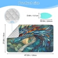thumbnail image 2 of Ironing Mat Portable Ironing Blanket for Table Top Travel Ironing Pad for Washer Dryer 27.6" x 47.2" Stained Glass Dragon, 2 of 6