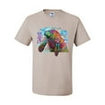 thumbnail image 2 of Wild Bobby Rainbow Painted Manatee Dean Russo Design Animal Lover Men Tee, Sandstone, 3X-Large, 2 of 6