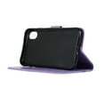 thumbnail image 6 of iPhone X Case, iPhone XS Case - Allytech Premium Wallet PU Leather with Fashion Embossed Flower Magnetic Clasp Card Holders Flip Cover with Hand Strap, Lightpurple, 6 of 6