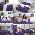 thumbnail image 5 of Halloween Haunted Bedding Duvet Cover Set Full Size 4 Pieces Grimace Pumpkin Skull Purple Bedding Set with Zipper Closure, 1 Comforter Cover 86x86 Inches 1 Flat Sheet & 2 Pillow Cases, 5 of 7