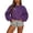 Purple, variant on JIAYUE Women Halloween Sweatshirt Skeleton Embroidery Crew Neck Long Sleeve Loose Fit Pullover Casual Tops Outdoor Versatile For Daily Comfortable Wear