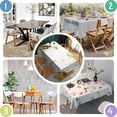 thumbnail image 5 of White Gold Splash Pattern Rectangle Tablecloth 60"x102",Waterproof Polyester Rectangle Table Cloth, Wipeable Spillproof Polyester Tablecloth for Dining, Camping, Indoor and Outdoor, 5 of 6