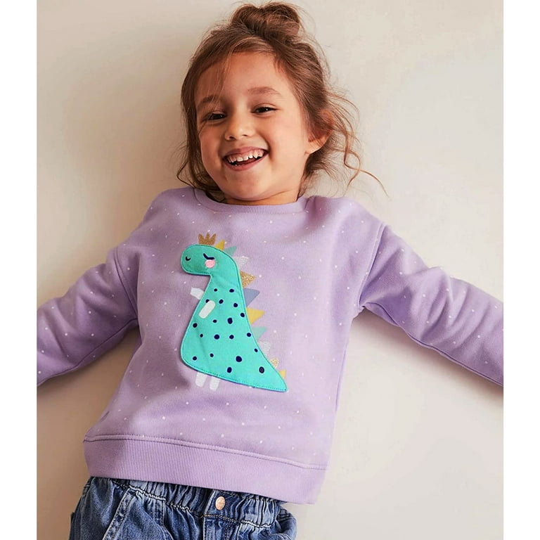 Long Sleeve Girls Dinosaur Sweatshirt Girls Like Dinosaurs Too