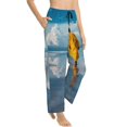 thumbnail image 3 of Cauagu Monk Walking On Water Pajama Pants for Women Loose Fit Wide Leg Trouser Pants Casual Elastic Waist Drawstring Lounge Pants, 3 of 6