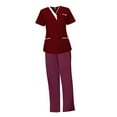 thumbnail image 2 of Uniforme de Enfermera Salvador Conjunto Batas Mujer Rojo, 2 of 10