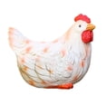 thumbnail image 2 of Figura decorativa de resina con forma de gallina para jardín, ideal para exteriores., 2 of 8