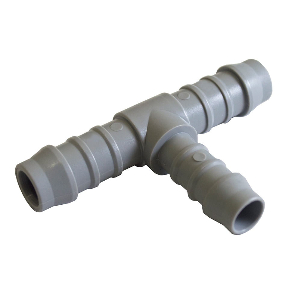 Tefen Fitting 1/2" ID x 3/8" ID Reducing T Hose Connector 10 Pack
