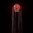 thumbnail image 5 of Outdoor Halloween Decorations Halloween Yard Decor, Long Hair Skull Ghost Prop with Flashing Led Eyes for Porch, Tree, Escape Room, Halloween Ghost Decor, 5 of 8