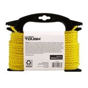 (2 pack) Hyper Tough Item# PT450Y-HT, Polypropylene Twisted Rope, 1/4 x 50, 1 Each