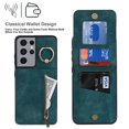 thumbnail image 3 of Nalacover for Samsung S21 Ultra, Wallet with RFID Credit Card Holder and Zipper Pocket,Drop Protection Flip Cover Ring Holder Kickstand with Double Magnetic Clasp for Samsung Galaxy S21 Ultra, Blue, 3 of 10
