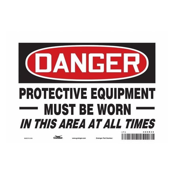 Condor Safety Sign,7 in x 10 in,Vinyl 466R36