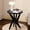 Black, variant on Round End Table 24'' High Side Table with White Top & Cross Legs, Mid Century Modern Accent Bedside Table for Living Room, Balcony, Bedroom or Small Spaces, White Walnut