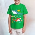 thumbnail image 2 of JUMEYU Graphic Tees for Boys Little Boys Funny Tshirts Children's Novelty Funny Round Neck Short Sleeved T Shirts Size 9-10 (Green,9-10 Years), 2 of 4
