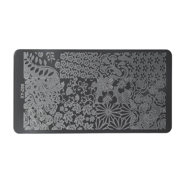 Unique Bargains 1 Pc Colorful Nail Art Stamp XY-Z006 Silver Tone