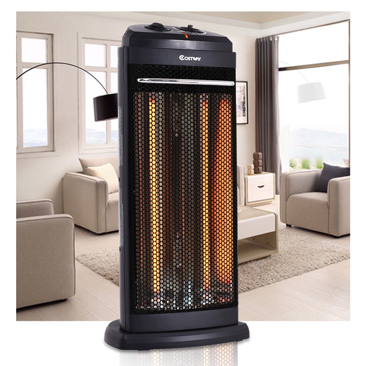 Goplus Infrared Electric Quartz Heater Living Room Space Heating ...