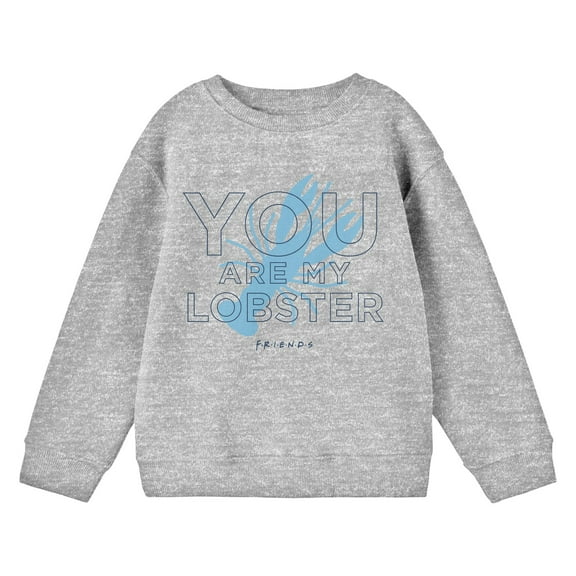 Friends TV Show You're My Lobster Youth Athletic Heather Long Sleeve Shirt-XL