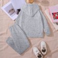 thumbnail image 5 of Gibobby Toddler Girls Outfits Sets Cute 0-12 Months 2t 3t 4t Bow Print Hoodies Tops Pants Little Girl Clothes Suit(5-6 Years,Grey), 5 of 5