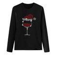 thumbnail image 6 of Oalirro Womens Tops Dressy Casual Ladies Fashion Casual Christmas Print Round Neck Loose Long Sleeve Top, 6 of 6