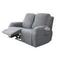 thumbnail image 1 of Nvzi Couch Cover Jacquard Stretch Sofa Covers 2 seat Reclining Chair Cover for Living Room Sofa Easy Fit Washable Furniture Sofa Protector (Light Grey), 1 of 4