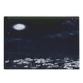 thumbnail image 1 of Night Cutting Board, Dark Night and White Daisies Fantasy Landscape Nature and Dreamlike Universe, Decorative Tempered Glass Cutting and Serving Board, Large Size, Dark Blue White, by Ambesonne, 1 of 1
