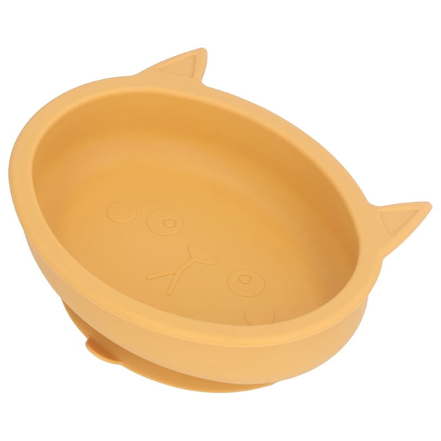 Cuenco Portátil con Forma de Gato de Dibujos Animados Cuenco para bebé con Ventosa Cuenco de Comida de Silicona Suave para Niños Pequeños para Comedor ANGGREK Otros