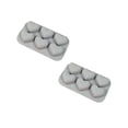 thumbnail image 1 of Oleegame 2PC Cookie Mold Washable Silicone Cake Cake Candy Chocolate Decorating Tray DIY Craft Project Gray, 1 of 8