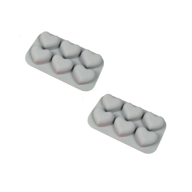 Oleegame 2PC Cookie Mold Washable Silicone Cake Cake Candy Chocolate Decorating Tray DIY Craft Project Gray