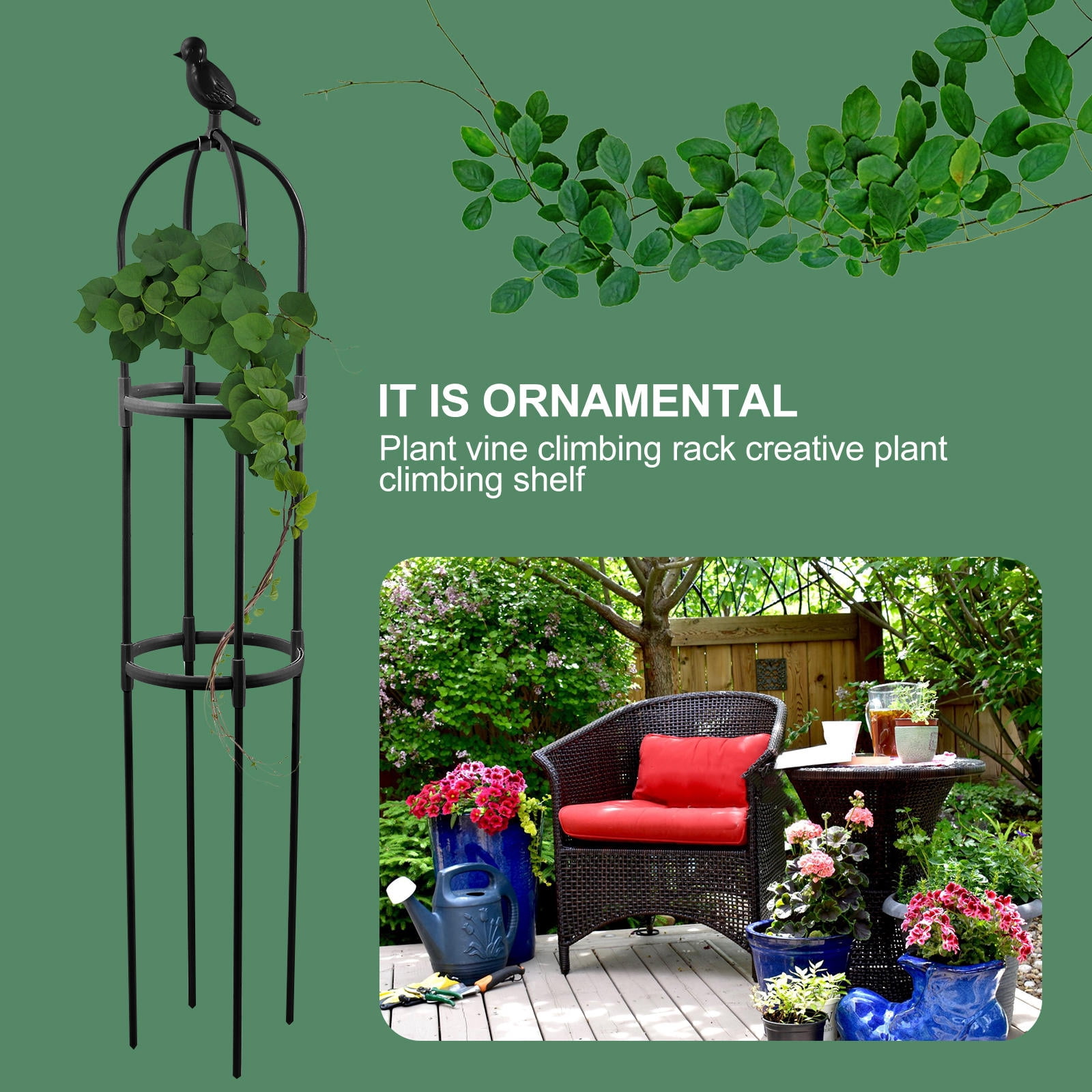 HOMEMAXS Masteelf 1 Set Plant Vine Support Climbing Rack Gardening Accessory