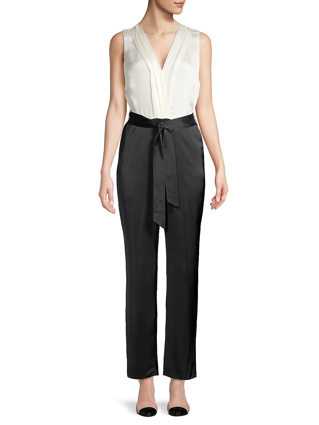 vince camuto colorblock jumpsuit
