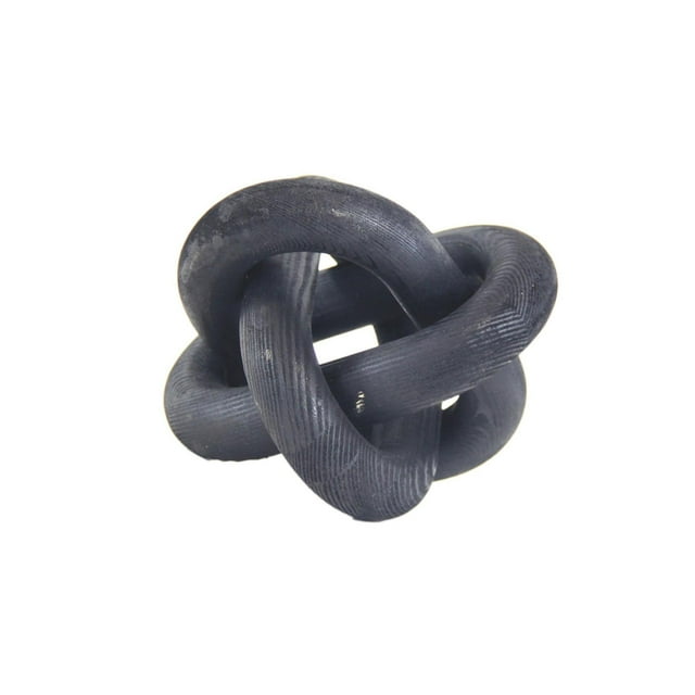 Wood Chain Decor 3 Link Wooden Knot Handmade Chain Link Wood Chain Accessory Collection Boho Style Black