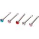 thumbnail image 2 of 24 piezas de piercing para la nariz con diamantes de imitación de cristal para mujer, barra de acero quirúrgico, 2 of 2