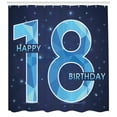 thumbnail image 3 of Ambesonne Blue Shower Curtain, Galaxy Star Birthday, 69"Wx70"L, Dark Blue and Sky Blue, 3 of 3