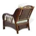 thumbnail image 4 of SK New Interiors Alexa Living Armchair w/Ottoman Dark Walnut Color Natural Rattan Wicker Handmade Design with Cushion, 4 of 13